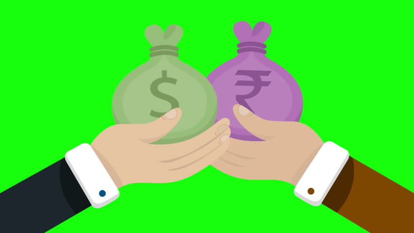 Businessman Hands In Business Suits Holding Bags Of Money On Greenscreen Background 2D Cartoon Animation