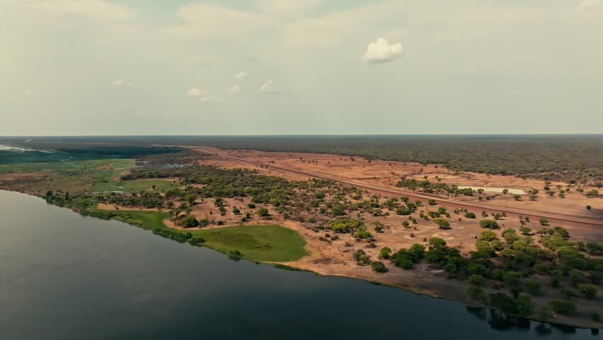 Majestic River Nile in South Sudan. Captivating aerial views of the serene waters meandering through lush landscapes.