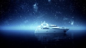 Time-lapse 3d animation of starry night over the sea. - Powered by Shutterstock - Get 15% off with code: PIKWIZARD15