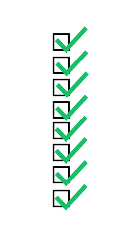 Animation list checklist proggres report with alpha channel.