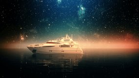 Time-lapse 3d animation of starry night over the sea. - Powered by Shutterstock - Get 15% off with code: PIKWIZARD15