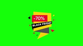 Black Friday Sale Animation Banner – 70% Discount Promo with Bold Colors and Green Screen Background - Powered by Shutterstock - Get 15% off with code: PIKWIZARD15