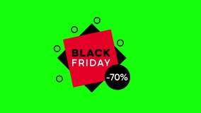 4K Minimalist Black Friday 70% Off Promo – Clean Discount Animation Banner with Green Screen Background - Powered by Shutterstock - Get 15% off with code: PIKWIZARD15