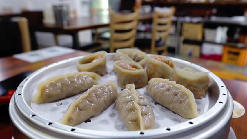 Close up of Dim Sum in the Korean restaurant Busan South Korea