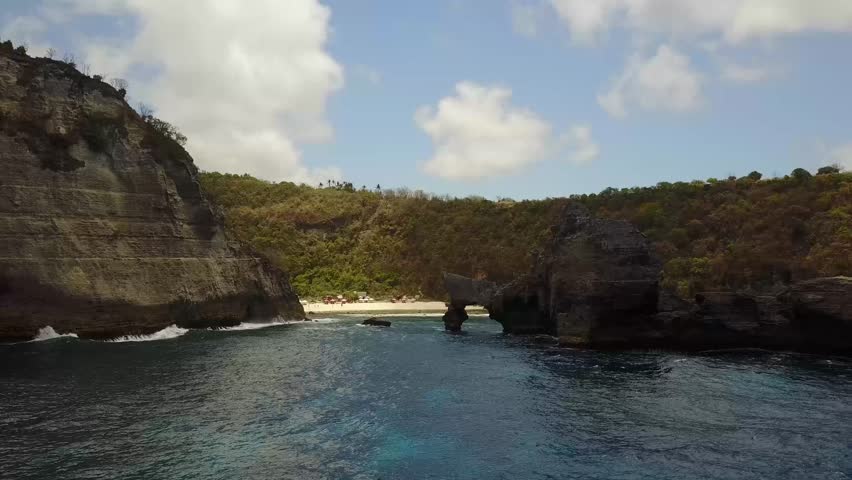 Nusa Penida in Indonesia and the tourist attraction Atuh Beach
