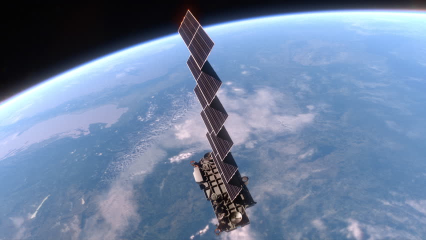 Starlink Satellite Deploying Solar Panel in Space 