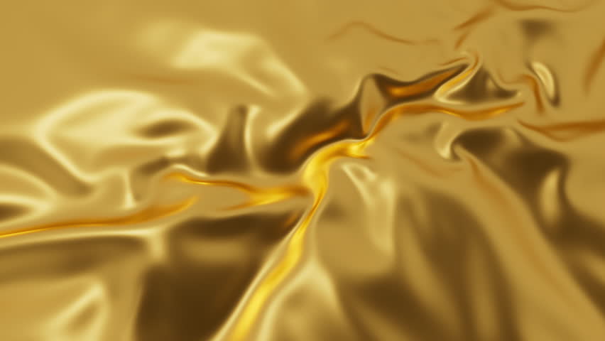Abstract tenderness gold silk background luxury wave cloth satin fabric, liquid golden wave surface, wavy fluid texture. Fluttering material. 3D ads animation motion design wallpaper.