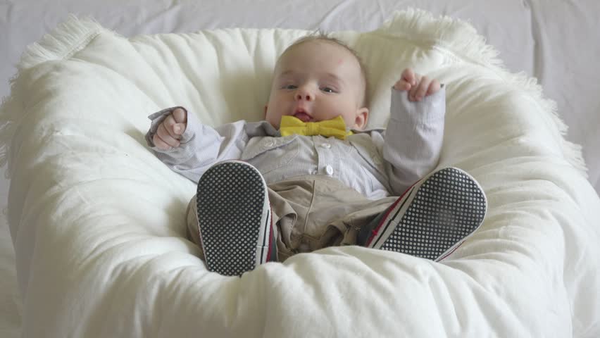 Little cute baby dressed elegantly