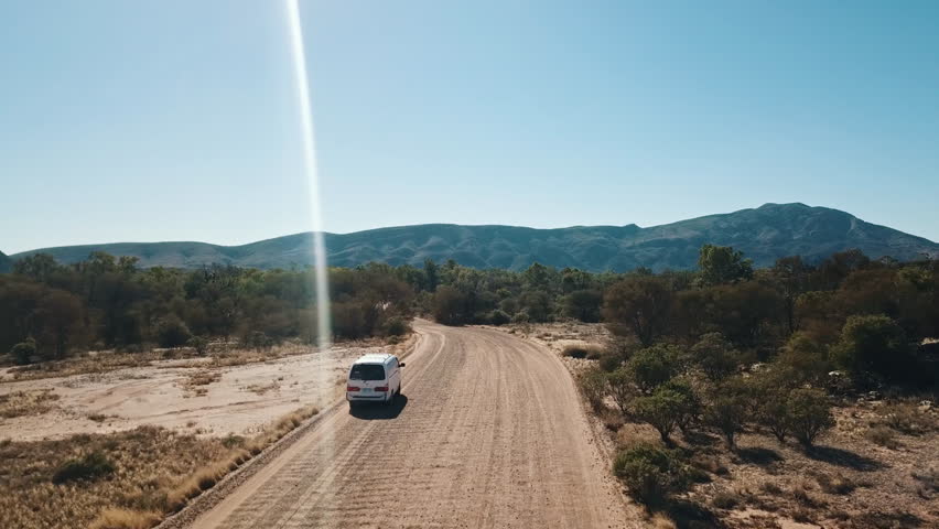 Aerial view, Central Australia. Iconic attraction place in Outback Red Center, Northern Territory. near Alice Springs