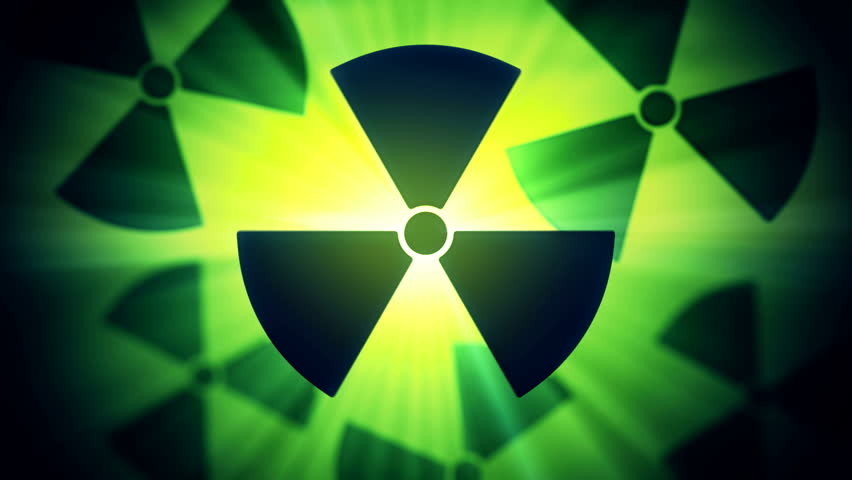 Radioactive Danger Symbol with a Stock Footage Video (100% Royalty-free