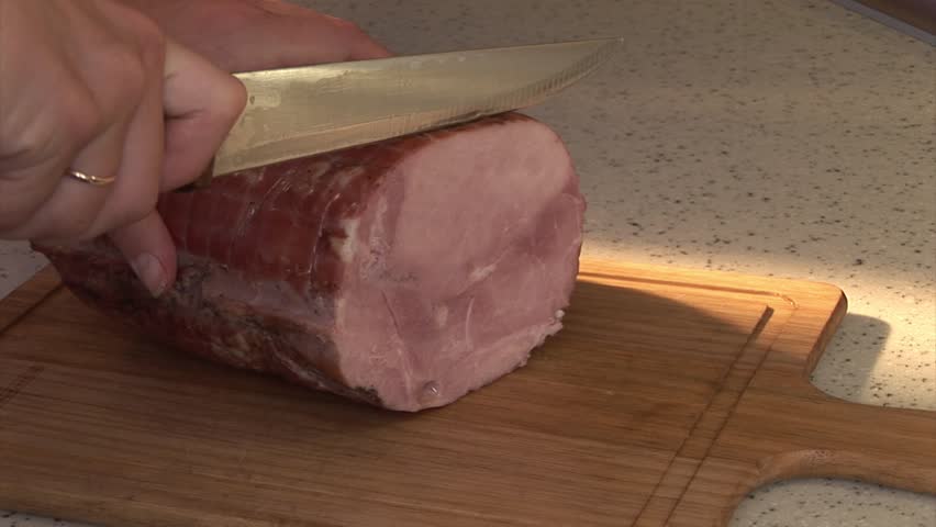 Cutting Ham (meat) 
