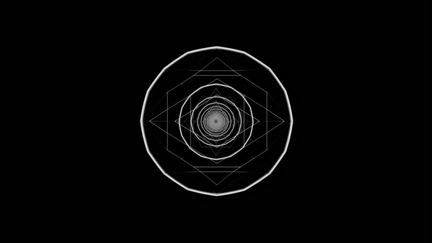 Minimalist geometric seamless loop endless loop. 3D Illustration