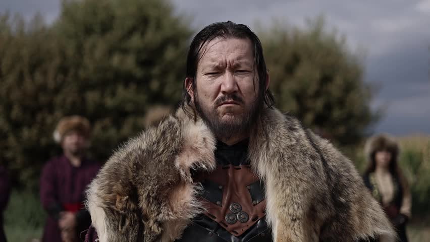 Warrior king with an ax in his hand