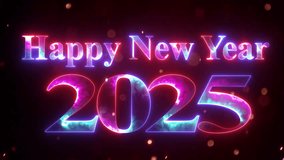 Sparkling golden bokeh particles background with text Happy New Year 2025! Happy New Year 2025 banner, golden particles and stars - Powered by Shutterstock - Get 15% off with code: PIKWIZARD15