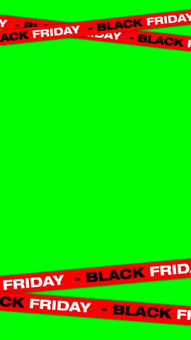 Black Friday Promotion Video. HD animation for social networks. Animation of ribbons with the word Black Friday. Green Background for Chroma Key Use.