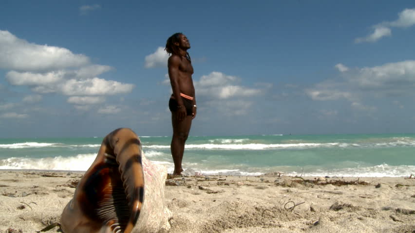 Man relaxing on a beach in Cuba