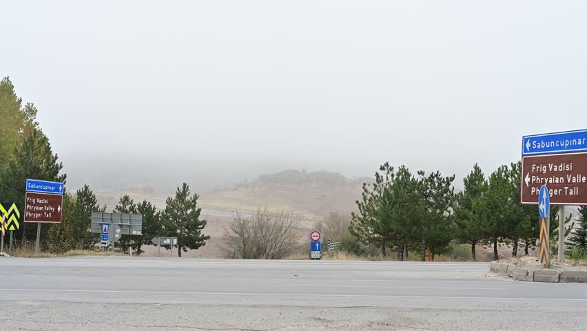 Likya Road Sign in Afyonkarahisar, Turkey.  Signage for the Likya Road trail in Afyonkarahisar, Turkey, marking a scenic and historic hiking path through natural and cultural landscapes.

