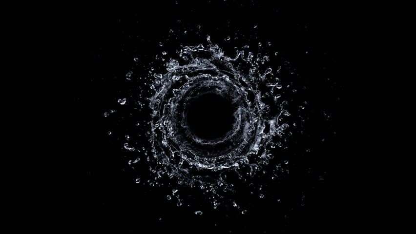 Super Slow Motion Shot of Rotating Water Splash Isolated on Black Background at 1000fps. - Powered by Shutterstock - Get 15% off with code: PIKWIZARD15