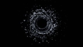 Super Slow Motion Shot of Rotating Water Splash Isolated on Black Background at 1000fps. - Powered by Shutterstock - Get 15% off with code: PIKWIZARD15