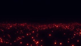 Red horizon, abstract background of fire particles, fire landscape. digital light waves, animated tech backgrounds - Powered by Shutterstock - Get 15% off with code: PIKWIZARD15