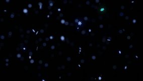 Gentle falling snowflakes create a serene winter atmosphere. Mesmerizing snow effects with delicate movements, perfect for holiday scenes, seasonal displays, or ambient backgrounds - Powered by Shutterstock - Get 15% off with code: PIKWIZARD15