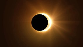Scientific Solar Eclipse Animation Background with Bright Sun Rays. Total Solar Eclipse - Powered by Shutterstock - Get 15% off with code: PIKWIZARD15
