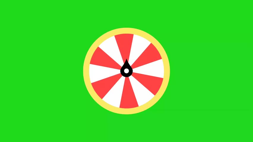 gift spinning board animated spinning wheel slot roulette lottery  alpha looping 4k