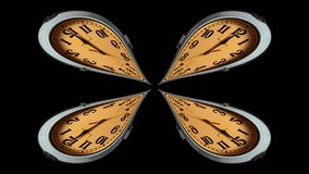 Retro analogue clock passing 12 hours made into abstract warped mirror pattern - Powered by Shutterstock - Get 15% off with code: PIKWIZARD15