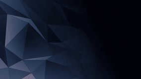 Dark blue low poly shapes geometric abstract background animation with copy space. Full HD and looping. - Powered by Shutterstock - Get 15% off with code: PIKWIZARD15