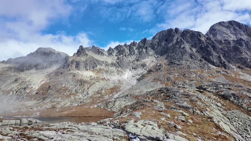 High Tatras mountains, Lomnicky peak. Panorama view.