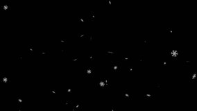 Snowfall motion graphic with alpha channel. White snowflake falling down animated on transparent background. Snow, winter, christmas, particle. - Powered by Shutterstock - Get 15% off with code: PIKWIZARD15