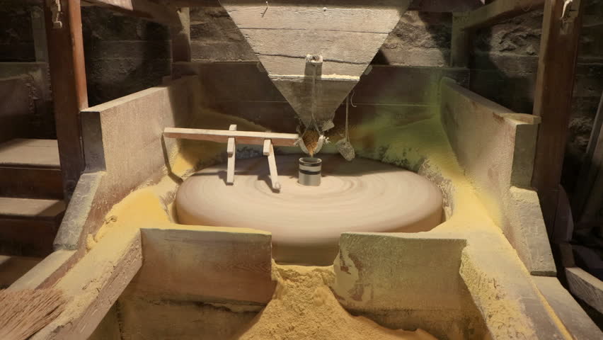 Old traditional stone flour mill