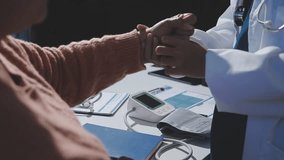 Physical therapists are checking patients elbows at the clinic office room. - Powered by Shutterstock - Get 15% off with code: PIKWIZARD15