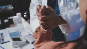 Physical therapists are checking patients elbows at the clinic office room. - Powered by Shutterstock - Get 15% off with code: PIKWIZARD15