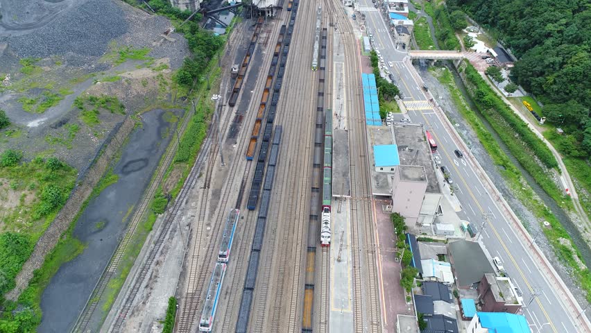 Cheoram Station and coal mine in Taebaek city, Gangwon-do