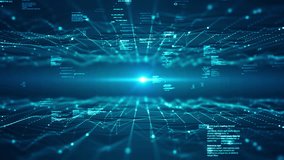 Technology big data network concept. Motion of digital data flow. Transferring of big data, block chain, Communication and technology network concept with particles and digital data connections. - Powered by Shutterstock - Get 15% off with code: PIKWIZARD15