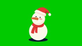 Fun snowman animation on a green screen, perfect for winter projects. Ideal for holiday greetings and festive videos, adding a joyful and playful element to your content - Powered by Shutterstock - Get 15% off with code: PIKWIZARD15