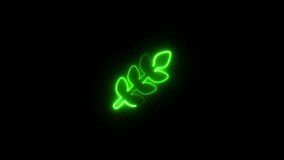 Clover Leaves neon glow green color moving seamless art loop background abstract motion screen background 4K animated. - Powered by Shutterstock - Get 15% off with code: PIKWIZARD15