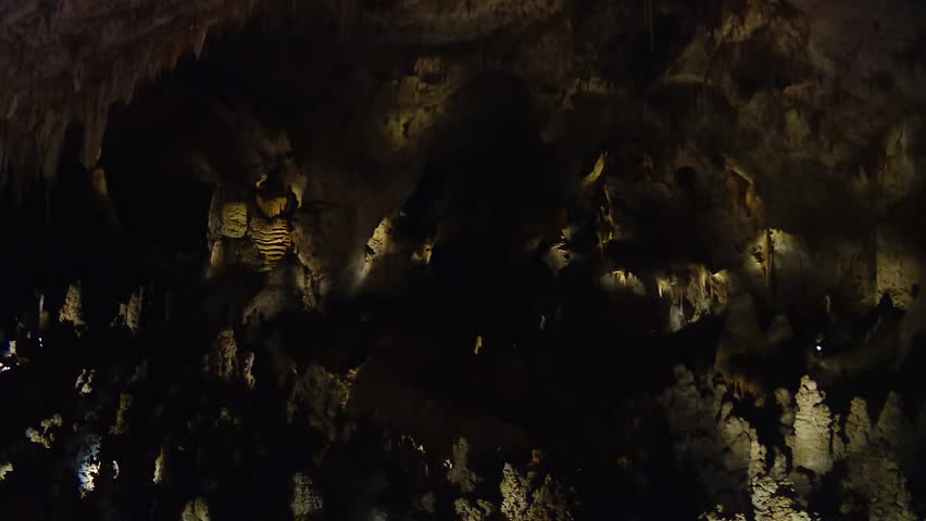 Carlsbad Caverns Cave Formation In New Mexico - Low Angle Shot