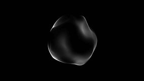 White liquid sphere on isolated background. Abstract looped orb. Sphere morphing. Smooth bubble on black background. Random movements of 3D sphere. artificial intelligence background. 4k, 60 fps. - Powered by Shutterstock - Get 15% off with code: PIKWIZARD15