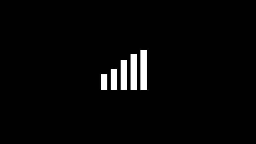 Bar Graph Business Growth and Success Concept. Business data market bar graph chart diagram with arrows axis. 4k video.