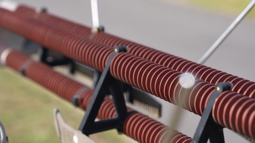 Core insulators made of porcelain. Insulating material. Electrical insulating ceramics. The electro-ceramics. Insulators for high voltage. Electrical industry. 