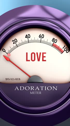 Love and Adoration that hits less than zero, showing an extremely low level of love, none of it, insufficient. Minimum value, below the norm. Decrease, degradation or lack of love.