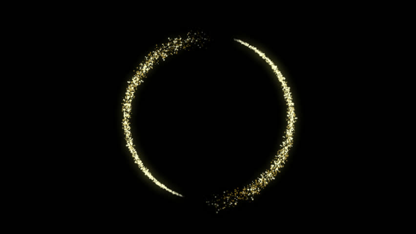particle gold spinning loop animation 4k