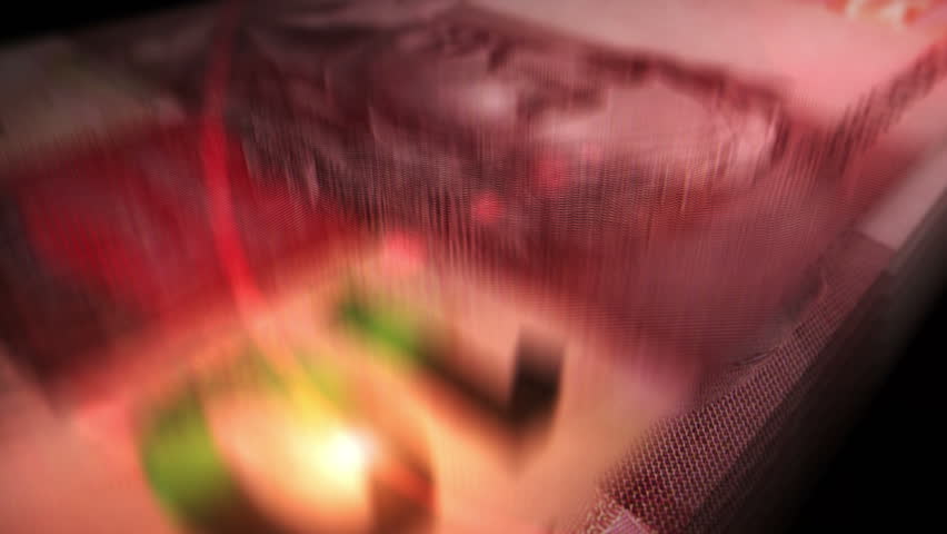 Brazil money Brazilian Real counting. 1000 MZN banknotes. Fast cash note count macro loop. Business, finance and economy. Loopable and seamless concept.