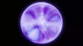 Light energy sphere of particles in clouds. Von Hypnotic purple sphere, radiating energy and symbolizing connection, innovation, technology, universe and life - Powered by Shutterstock - Get 15% off with code: PIKWIZARD15