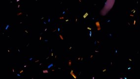 Colorful confetti falling with alpha channel for celebration, carnival, birthday, weeding, party or holiday projects.
 - Powered by Shutterstock - Get 15% off with code: PIKWIZARD15