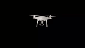 White drone hovering in dark background aerial view concept - Powered by Shutterstock - Get 15% off with code: PIKWIZARD15