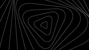 A minimalistic abstract geometric pattern featuring a white triangle centered in a series of concentric, curving lines on a black background - Powered by Shutterstock - Get 15% off with code: PIKWIZARD15