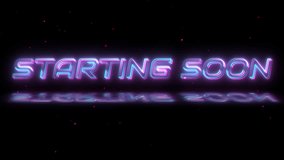 Stream starting soon neon text animation suitable for video live streaming. Animated neon starting soon text on a transparent background, advertising next business concept. Glowing Light 4K. - Powered by Shutterstock - Get 15% off with code: PIKWIZARD15